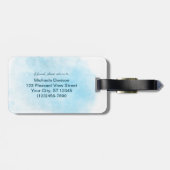 Étiquette À Bagage Océan marin aquarelle (Dos horizontal)