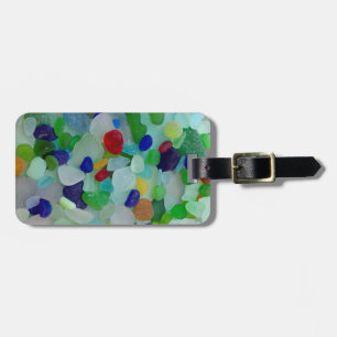Étiquette À Bagage Océan, plage, verre de mer, verre de plage