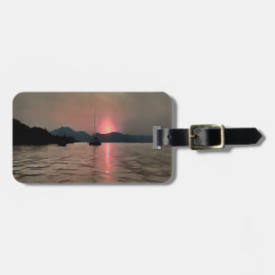 Étiquette À Bagage Ocean Sunset Sailboat Sunset Bozburun Marmaris