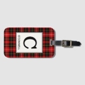 Étiquette À Bagage O'Connell Tartan Motif rouge et noir (Devant Horizontal)