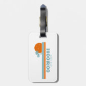 Étiquette À Bagage Ocracoke North Carolina Sun Palm Trees (Dos Vertical)