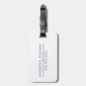 Étiquette À Bagage Octopus bleu (Dos Vertical)