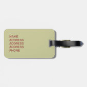 Étiquette À Bagage Octopus géant (Dos horizontal)