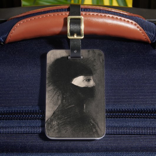 Étiquette À Bagage Odilon Redon Armor. Femme sombre face Symbolisme a (Insitu Rectoal 2)
