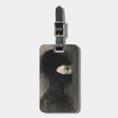 Étiquette À Bagage Odilon Redon Armor. Femme sombre face Symbolisme a (Devant Vertical)