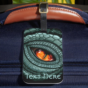 Étiquette À Bagage Œil de prédateur reptile primal
