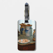 Étiquette À Bagage Oeufs Bruns et Pots de Gingembre (Dos Vertical)