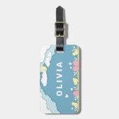 Étiquette À Bagage OEufs de Pâques et poussins de printemps (Devant Vertical)