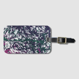 Étiquette À Bagage Œuvres d'art en marbre violet, vert, rose