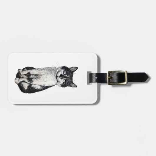 Étiquette À Bagage Ogie le chat (Devant horizontal)