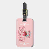 Étiquette À Bagage Oh Baby Personnalisé Fille Rose (Devant Vertical)