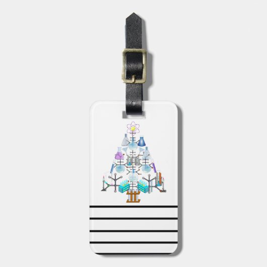 Étiquette À Bagage Oh Chimie, Oh Arbre Chimiste (Devant Vertical)