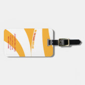 Étiquette À Bagage Oh, Les Endroits Où Tu Vas Aller ! Orange Swirls (Devant horizontal)