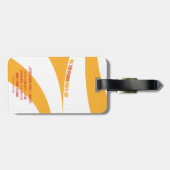 Étiquette À Bagage Oh, Les Endroits Où Tu Vas Aller ! Orange Swirls (Dos horizontal)