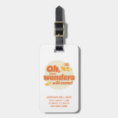 Étiquette À Bagage Oh, Les Endroits Où Tu Vas Aller ! "Quelles Mervei (Devant Vertical)