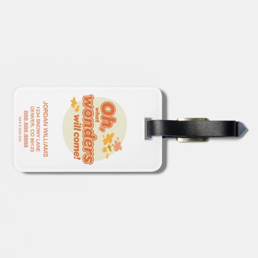 Étiquette À Bagage Oh, Les Endroits Où Tu Vas Aller ! "Quelles Mervei (Dos horizontal)