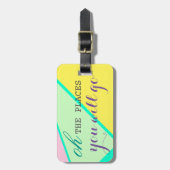 Étiquette À Bagage Oh les endroits vous irez des couleurs lumineuses (Devant Vertical)