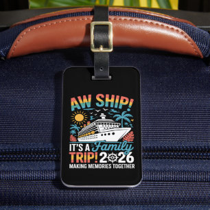 Étiquette À Bagage Oh mon dieu, c'est un voyage en famille 2026 Crois