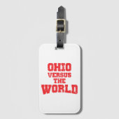 ÉTIQUETTE À BAGAGE OHIO CONTRE LE MONDE (Devant Vertical)