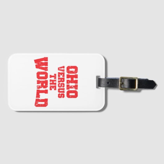 ÉTIQUETTE À BAGAGE OHIO CONTRE LE MONDE (Devant Horizontal)