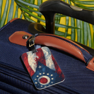 Étiquette À Bagage Ohio State Flag Design | Buckeye State Pride Gift 