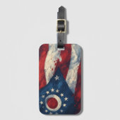 Étiquette À Bagage Ohio State Flag Design | Buckeye State Pride Gift  (Devant Vertical)