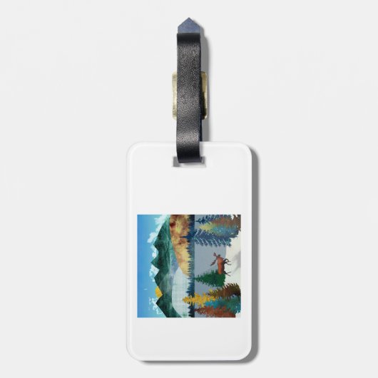 Étiquette À Bagage Oie du soleil (Dos Vertical)