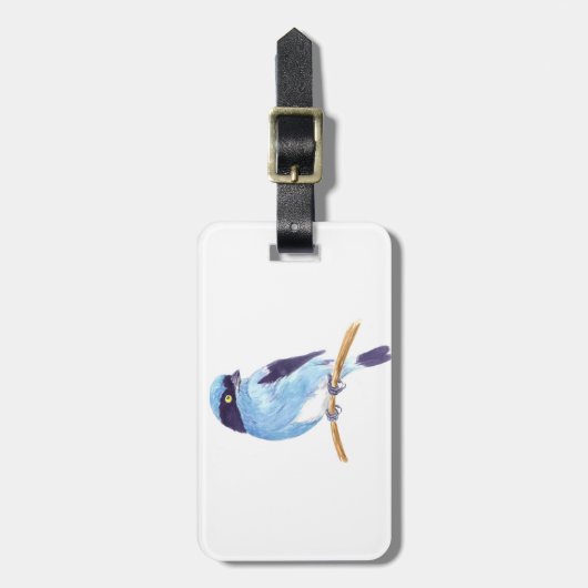 Étiquette À Bagage Oiseau bleu (Devant Vertical)