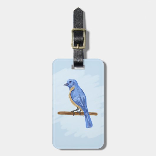 Étiquette À Bagage Oiseau bleu (Devant Vertical)
