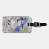 ÉTIQUETTE À BAGAGE OISEAU BLEU DE PARADIS (Devant horizontal)