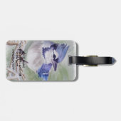 ÉTIQUETTE À BAGAGE OISEAU BLEU DE PARADIS (Dos horizontal)