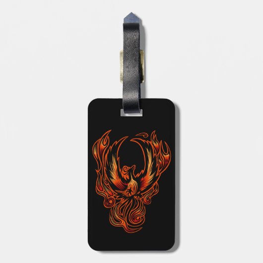 Étiquette À Bagage Oiseau De Feu (Dos Vertical)