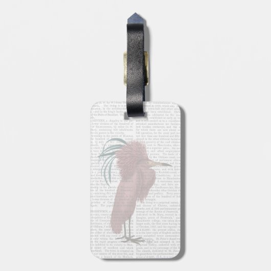 Étiquette À Bagage Oiseau de Marsala mis en berne (Dos Vertical)