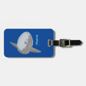 Étiquette À Bagage Oiseau de mer mola mola mignonne caricature (Devant horizontal)