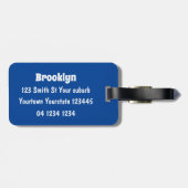 Étiquette À Bagage Oiseau de mer mola mola mignonne caricature (Dos horizontal)