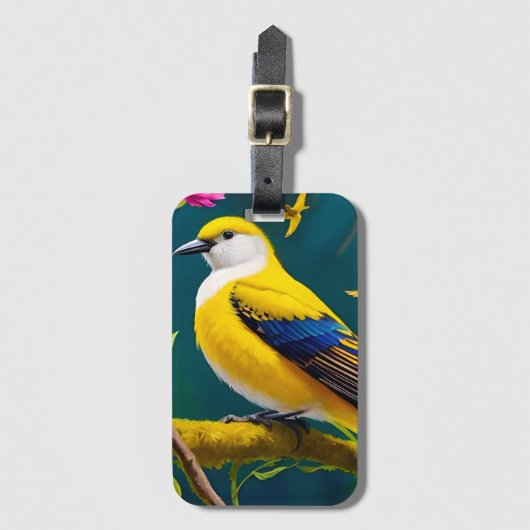Étiquette À Bagage Oiseau doré (Devant Vertical)