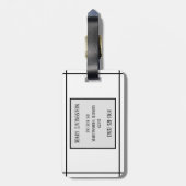 Étiquette À Bagage Oiseau noir (Dos Vertical)