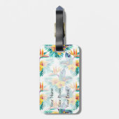 Étiquette À Bagage Oiseau nommé fait sur commande du paradis et du (Dos Vertical)