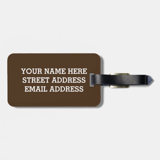 Étiquette À Bagage OISEAU O'Clock (Dos horizontal)