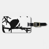 Étiquette À Bagage Oiseau sur une branche (Devant horizontal)