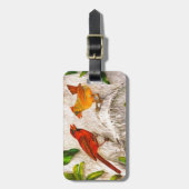 Étiquette À Bagage Oiseaux cardinaux (Devant Vertical)