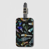 Étiquette À Bagage Oiseaux d'Amérique - animaux de compagnie et oisea (Devant Vertical)