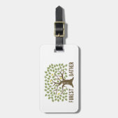 Étiquette À Bagage Oiseaux de brume forestier (Devant Vertical)