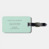 Étiquette À Bagage Oiseaux imprimés en tout avec Monogramme (Dos horizontal)