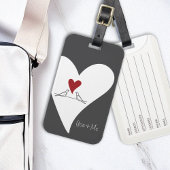 Étiquette À Bagage Oiseaux modernes simples personnalisés en amour Co
