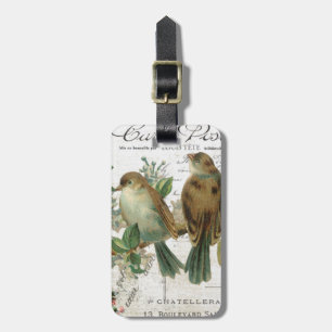 Étiquette À Bagage Oiseaux Vintages et volières