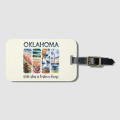 Étiquette À Bagage Oklahoma - Ciel sauvage & Barbeque Breeze (Devant Horizontal)