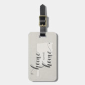 Étiquette À Bagage Oklahoma - Home Sweet Home burlap look (Devant Vertical)