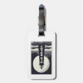 Étiquette À Bagage Old Baldy Lighthouse North Carolina Moon (Dos Vertical)