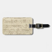 Étiquette À Bagage Old Music Notes (Devant horizontal)
